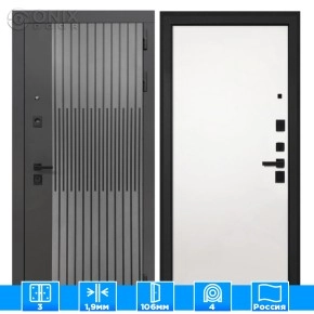 Входная дверь Олимпия Гладкая панель Силк Сноу