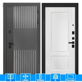 Входная дверь ОлимпияКВ-2 белая матовая