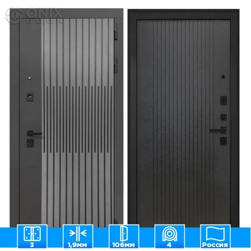 Входная дверь ОлимпияЛофт черный