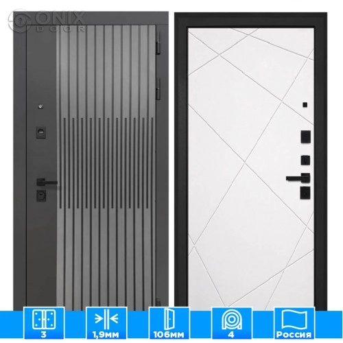 Входная дверь Олимпия Лучи-М милк