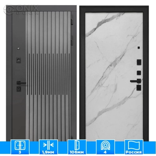 Входная дверь ОлимпияМрамор арктик