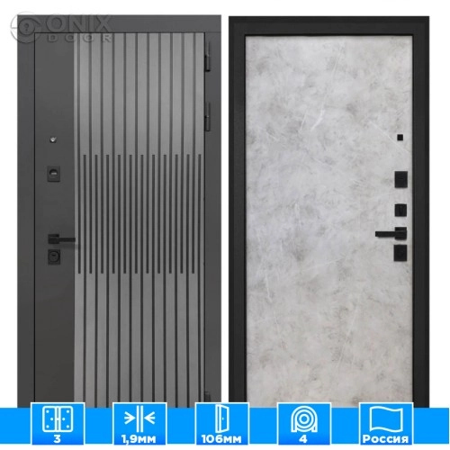 Входная дверь ОлимпияМрамор светлый