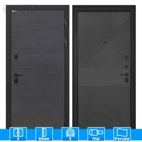 Входная дверь Профит Black эковенге поперечныйФЛ-613 черный крашеный