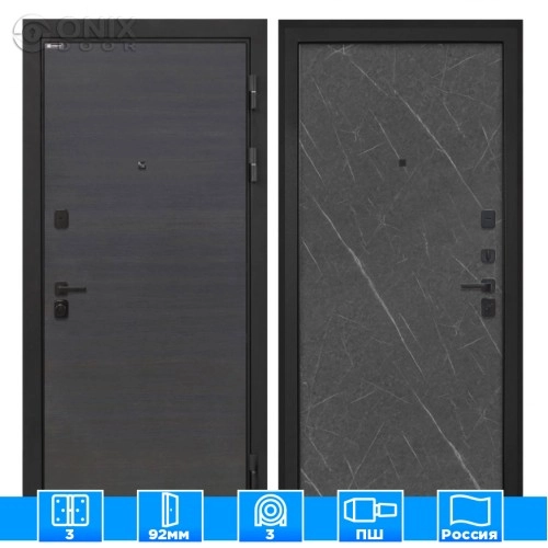 Входная дверь Профит Black Эковенге поперечныйЛава