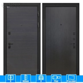 Входная дверь Профит Black Эковенге поперечныйЛофт черный