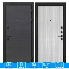 Входная дверь Профит Black Эковенге поперечный В-07 Сандал белый