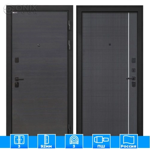 Входная дверь Профит Black Эковенге поперечныйВ-07 Венге