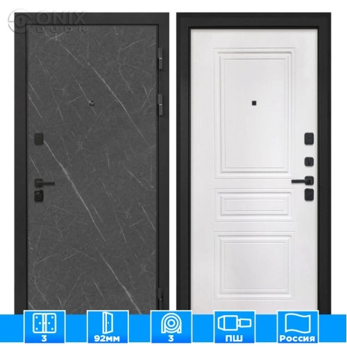 Входная дверь Профит Black Лава ФЛ-243-м белая матовая