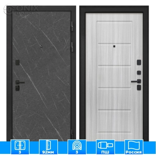 Входная дверь Профит Black Лава ФЛ-39 Сандал белый