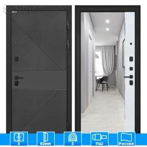 Входная дверь Профит black ФЛ-613 черный (крашеный) ФЛЗ-305 Лофт белый