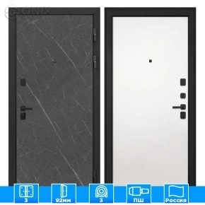 Входная дверь Профит Black Лава Гладкая панель Силк Сноу