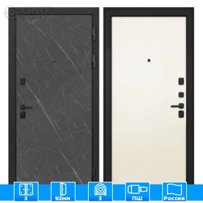 Входная дверь Профит Black Лава Гладкая панель Силк жасмин