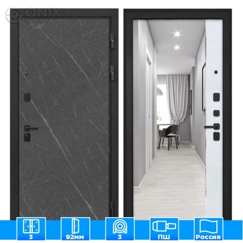 Входная дверь Профит black гранит лава ФЛЗ-305 Лофт белый