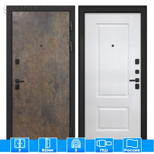 Входная дверь Профит Black Гранж Альба Роял вуд белый