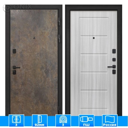 Входная дверь Профит Black Гранж ФЛ-39 Сандал белый