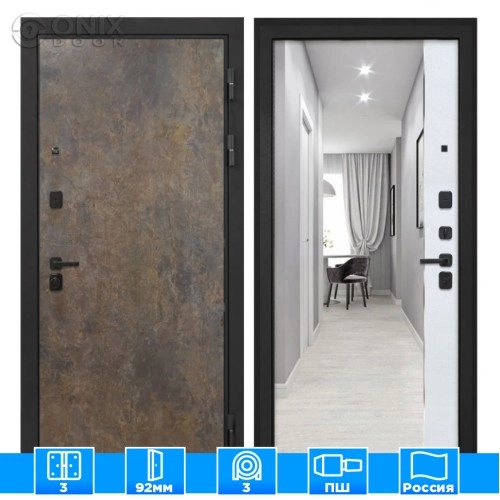 Входная дверь Профит Black Гранж ФЛЗ-305 Лофт белый