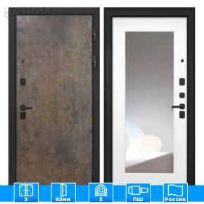 Входная дверь Профит Black Гранж ФЛЗ-120М белая матовая