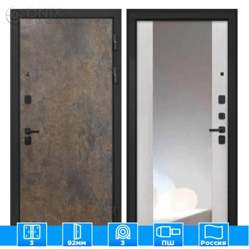 Входная дверь Профит Black Гранж ФЛЗ-516 сосна белая