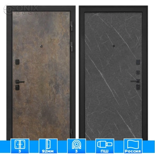 Входная дверь Профит Black Гранж Лава