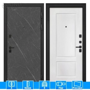 Входная дверь Профит Black Лава КВ-2 белая матовая