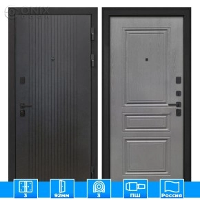 Входная дверь Профит Black Лофт черный ФЛ-243-м Графит вуд дуб