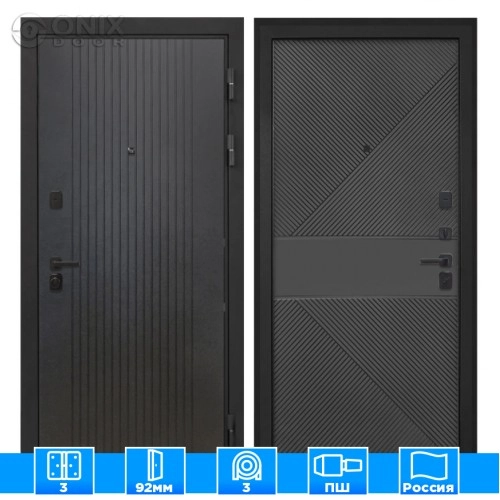 Входная дверь Профит Black Лофт черный ФЛ-613 черный крашеный