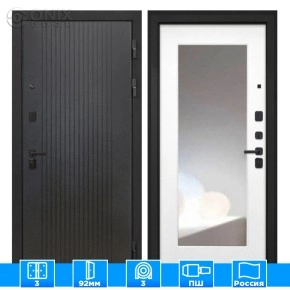 Входная дверь Профит Black Лофт черный ФЛЗ120М белая матовая