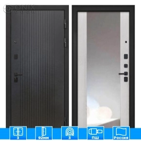 Входная дверь Профит Black Лофт черный ФЛЗ-516 сосна белая