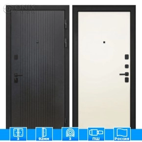 Входная дверь Профит Black Лофт черный Гладкая панель Силк жасмин