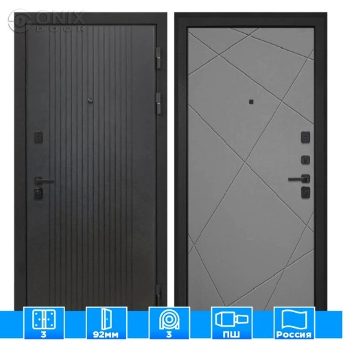 Входная дверь Профит Black Лофт черный Лучи-М графит