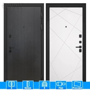 Входная дверь Профит Black Лофт черный Лучи-М милк
