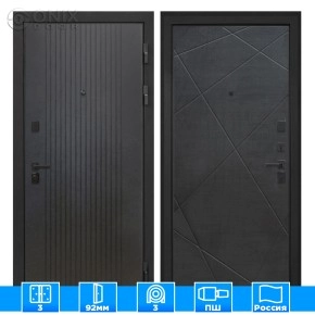 Входная дверь Профит Black Лофт черный Лучи-М венге распил кофе