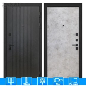 Входная дверь Профит Black Лофт черный Мрамор светлый