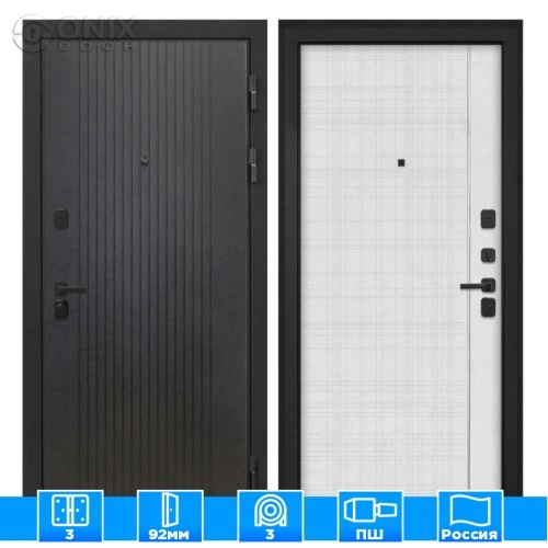 Входная дверь Профит Black Лофт черный В-07 Лофт белый