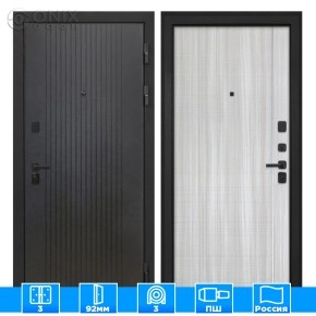 Входная дверь Профит Black Лофт черный В-07 Сандал белый