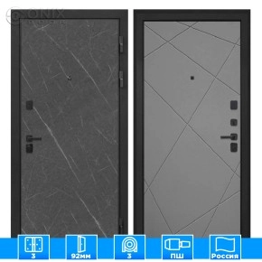 Входная дверь Профит Black Лава Лучи-М графит