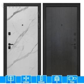 Входная дверь Профит Black Мрамор арктик Лофт черный