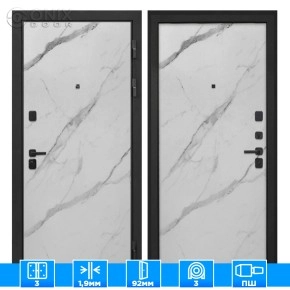 Входная дверь Профит Black Мрамор арктик Мрамор арктик