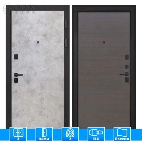 Входная дверь Профит Black Мрамор светлый Эковенге поперечный