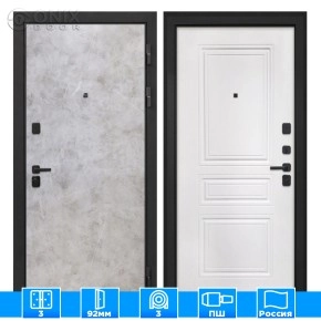 Входная дверь Профит Black Мрамор светлый ФЛ-243-М белая матовая