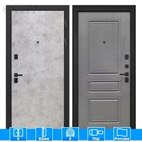 Входная дверь Профит Black Мрамор светлый ФЛ-243-М Графит вуд дуб