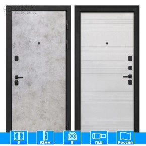 Входная дверь Профит Black Мрамор светлый ФЛ-316 белый ясень