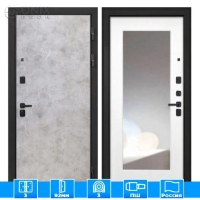 Входная дверь Профит Black Мрамор светлый ФЛЗ-120М белая матовая