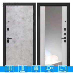 Входная дверь Профит Black Мрамор светлый ФЛЗ-516 сосна белая