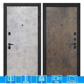 Входная дверь Профит Black Мрамор светлый Гранж