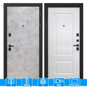 Входная дверь Профит Black Мрамор светлый Альба Роял вуд белый