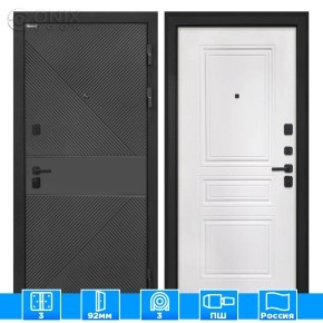 Входная дверь Профит black ФЛ-613 черный (крашеный) ФЛ-243-м белая матовая