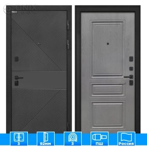 Входная дверь Профит black ФЛ-613 черный (крашеный) ФЛ-243-м Графит вуд дуб