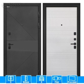 Входная дверь Профит black ФЛ-613 черный (крашеный) ФЛ-316 белый ясень