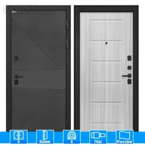 Входная дверь Профит black ФЛ-613 черный (крашеный) ФЛ-39 Сандал белый